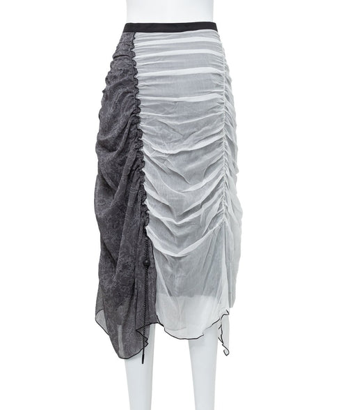 Drape Gather Lace Skirt